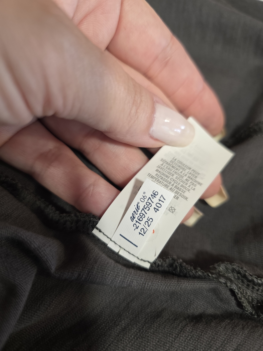 aerie NWT Charcoal Gray Graphic Short Sleeve Tee Boyfriend Boxy T White Tiger - Picture 14 of 14